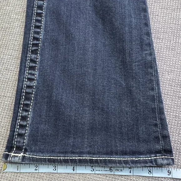 Vigoss Womens Size 3/4 L33 Blue Denim Bootcut Dallas Heritage Jeans Embellished - Picture 14 of 15